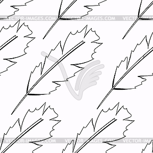 Seamless repeating pattern of black sketches of bir - vector image