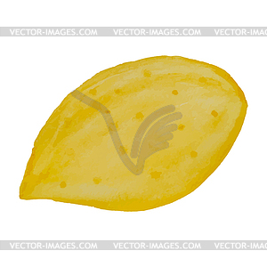 Lemon yellow painted watercolor - color vector clipart