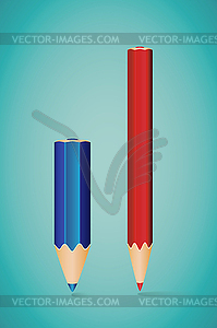 Two Vertical Pencils - vector clipart