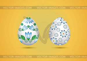 Two Easter Eggs - vector clip art