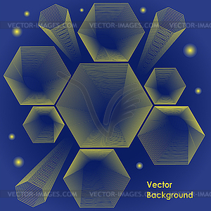 Hexagon design backround - vector clipart