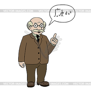 Math professor - vector clipart