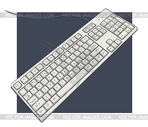 Keyboard with characters - vector clipart