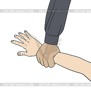 Grab hand elemment - vector image