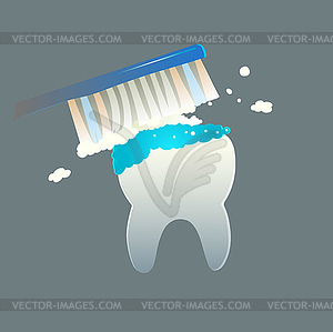 Чистка зубов - векторный клипарт