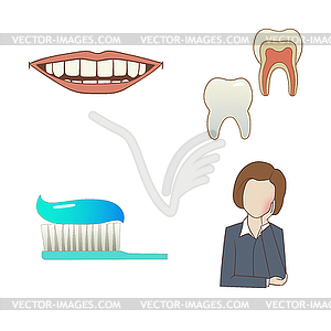 Dental set - vector clip art