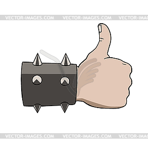 Brutal thumbs up - vector image