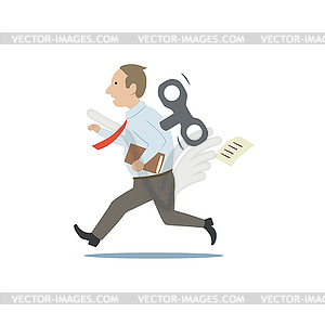 White collar worker - vector clip art