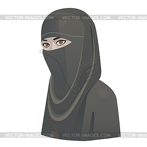 Woman in niqab - vector image