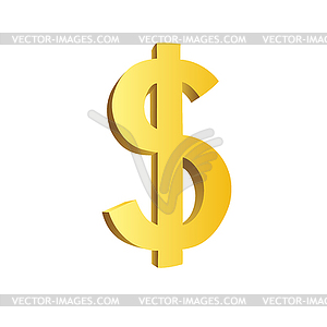 Golden currency symbols - vector image