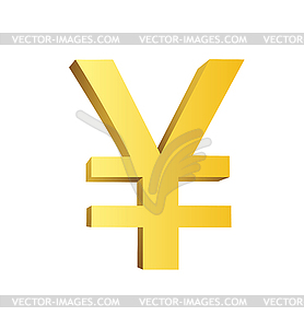 Golden currency symbol - vector clipart