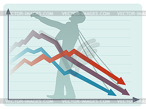 The economic collapse - vector image