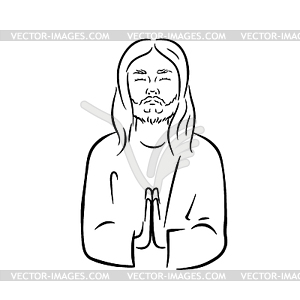 Иисус Христос - рисунок в векторе