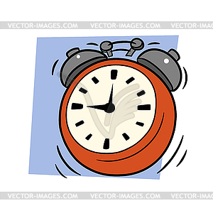 Ringing alarm clock - vector image