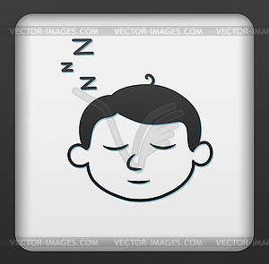 Sleep button - vector image