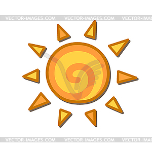 Sun - color vector clipart