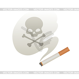 Cigarette smoke - royalty-free vector clipart