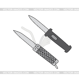 Ножи - векторный графический клипарт