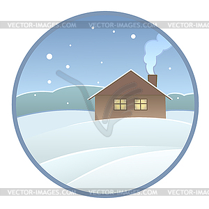 Winter landscape - vector clipart