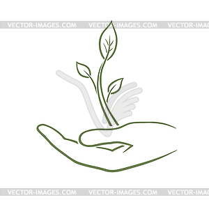 Care of nature - vector image