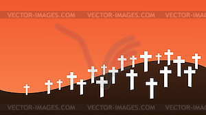 Graveyard background - vector image