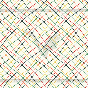 Seamless pattern with crossed wavy lines - vector clipart