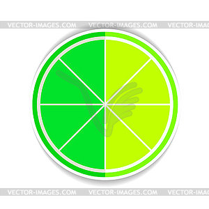 Lime Fruit yellow ripe Flat Icon - vector image