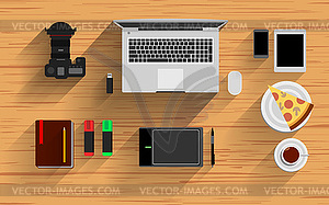 Office-Workplace-Elements - vector image