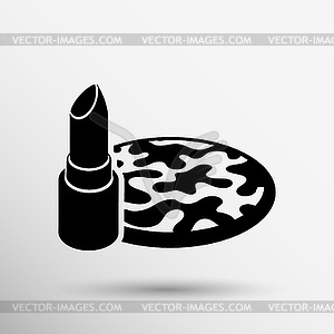 Camouflage concealer stick facial blemishes - vector image