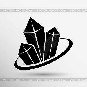 Crystal icon cold, new elements - vector clipart