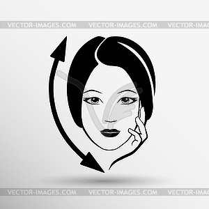 Woman face fashion girl beauty - vector clipart