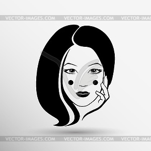 Woman face fashion girl beauty - vector clip art