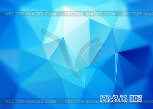 Abstract Blue Triangle Geometrical Background, - vector clipart