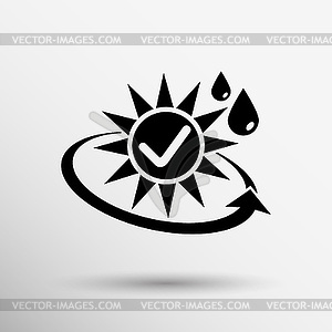 Sun protection block icon sunblock sk - vector image