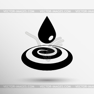 Water drop ra droplet icon fluid clean design - vector image