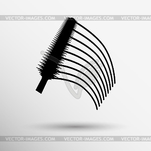 Mascara accessories applicator assorted beauty - vector clipart