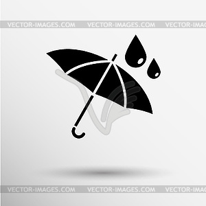 Водонепроницаемый значок вода зонтик доказательство символ - графика в векторном формате
