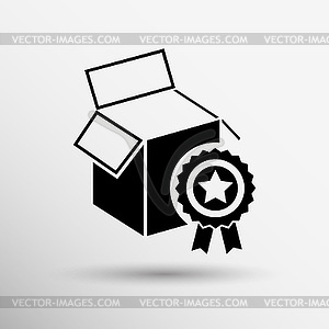 PREMIUM box packing design icon - vector clipart / vector image