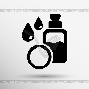 Macadamia natural oil, - vector clipart