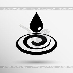 Капли воды капли ра значок жидкости чистый дизайн - векторное изображение