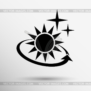 Sun icon sun icon outdoor sunlight shine - vector image