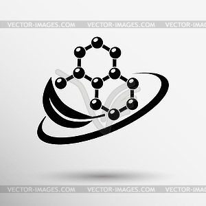 Natural components icon molecule science nature - vector image