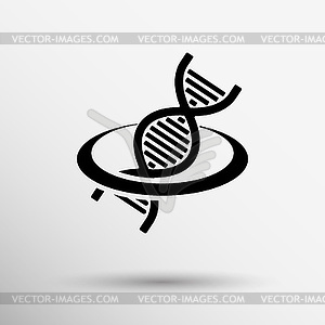 Значок ДНК кривая символ жизни нить графический генетический - клипарт