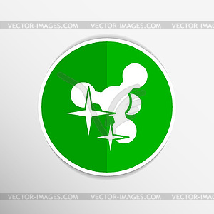 Molecule Icon glossy shiny atom - vector clipart