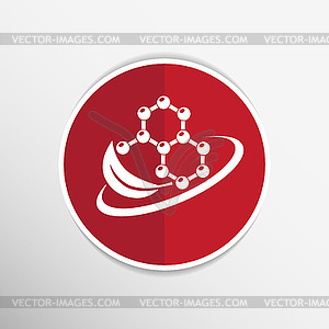 Natural components icon molecule science nature - vector image