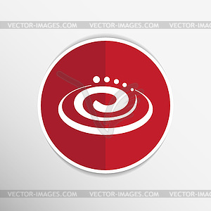 Hygienic cream, top view Cream particles icon - vector clipart