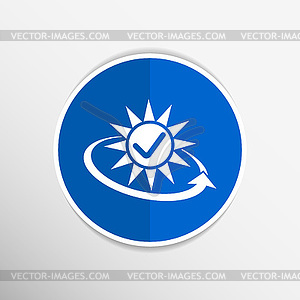 Open icon clock time delivery timetable day arrow - vector image
