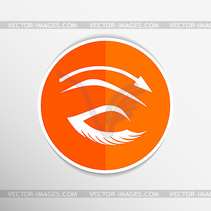 Eyelashes and eyebrows eyelash eye icon makeup - vector clipart / vector image