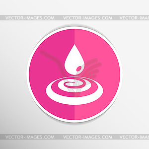 Drop cream white droplet paint water rain sweat drip - vector image