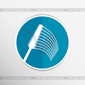 Collection of mascara shapes each one is shot - vector image